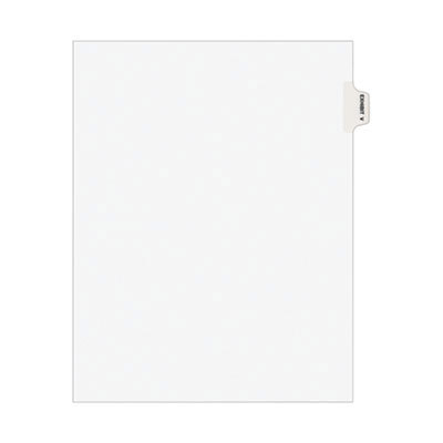 Avery-Style Preprinted Legal Side Tab Divider, 26-Tab, Exhibit V, 11 x 8.5, White, 25/Pack, (1392)